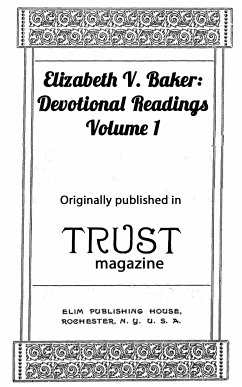 Elizabeth Baker: Devotional Readings (eBook, ePUB) - Baker, Elizabeth V.