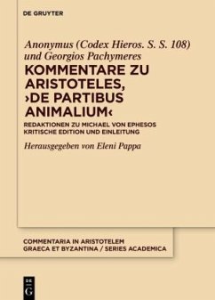 Kommentare zu Aristoteles, 'De partibus animalium' - Anonymus (Codex Hieros. S. S. 108)