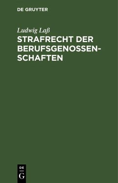 Cover Strafrecht der Berufsgenossenschaften (eBook, PDF)