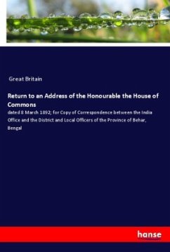 Return to an Address of the Honourable the House of Commons
