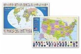 National Geographic World and United States for Kids Maps (Poster Size: 36 X 24 In) [Map Pack Bundle]