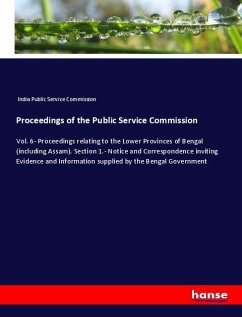 Proceedings of the Public Service Commission - India Public Service Commission