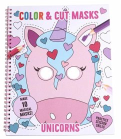 Color & Cut Masks: Unicorns: (Origami for Kids, Art Books for Kids 4 - 8, Boys and Girls Coloring, Creativity and Fine Motor Skills) - Insight Kids