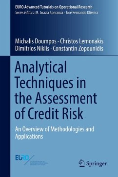 Analytical Techniques in the Assessment of Credit Risk (eBook, PDF) - Doumpos, Michalis; Lemonakis, Christos; Niklis, Dimitrios; Zopounidis, Constantin