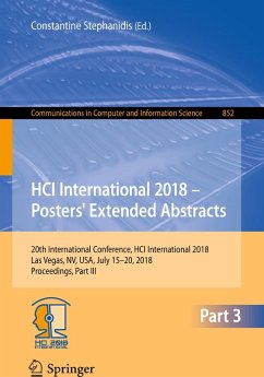 Cover HCI International 2018 - Posters' Extended Abstracts (eBook, PDF)