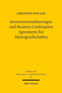 Investorenvereinbarungen und Business Combination Agreements bei Aktiengesellschaften (eBook, PDF) - Wiegand, Christoph