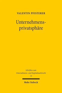 Unternehmensprivatsphäre (eBook, PDF) - Pfisterer, Valentin