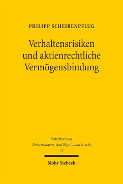Cover Verhaltensrisiken und aktienrechtliche Vermögensbindung (eBook, PDF)