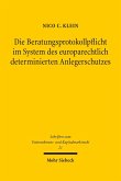 Die Beratungsprotokollpflicht im System des europarechtlich determinierten Anlegerschutzes (eBook, PDF)