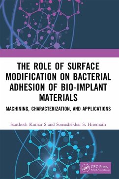 The Role of Surface Modification on Bacterial Adhesion of Bio-implant Materials (eBook, ePUB) - Kumar S, Santhosh; Hiremath, Somashekhar S.