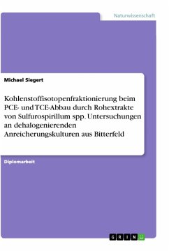 Kohlenstoffisotopenfraktionierung beim PCE- und TCE-Abbau durch Rohextrakte von Sulfurospirillum spp. Untersuchungen an dehalogenierenden Anreicherungskulturen aus Bitterfeld - Siegert, Michael