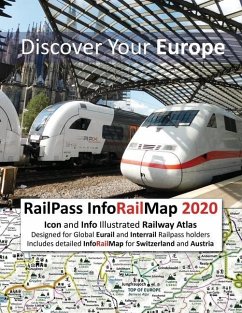 RailPass InfoRailMap 2020 - Discover Your Europe: Icon and Info illustrated Railway Atlas specifically designed for Global Interrail and Eurail RailPa - Ross, Caty