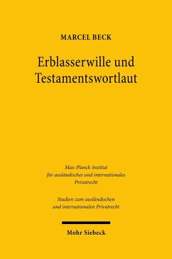 Erblasserwille und Testamentswortlaut (eBook, PDF) - Beck, Marcel