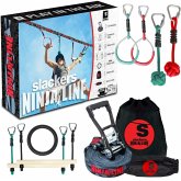 Schildkröt 980024 - Fun Sports, Slackers Ninja Line Starter Set, 11 Meter Hangelparcour, tolles 11-teiliges Komplettset, auch als Slackline nutzbar, mit 7 Hindernissen Schildkröt 980024 - Fun Sports, Slackers Ninja Line Starter Set, 11 Meter Hangelparcour, tolles 11-teiliges Komplettset, auch als Slackline nutzbar, mit 7 Hindernissen