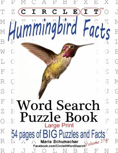 Circle It, Hummingbird Facts, Word Search, Puzzle Book