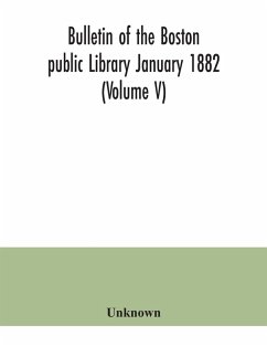 Cover Bulletin of the Boston public Library January 1882 (Volume V)