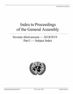 Index to Proceedings of the General Assembly 2018/2019: Part I - Subject Index - United Nations Publications