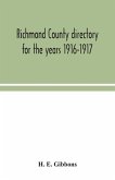 Richmond County directory for the years 1916-1917