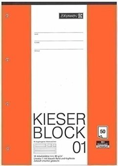 Brunnen KIESER-Block A4 Lineatur 1 mit blauem Rand
