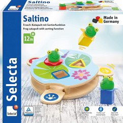 Selecta 62072 - Saltino, Frosch-Katapult, Motorikspielzeug, Holz,