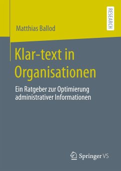 Klar-text in Organisationen - Ballod, Matthias