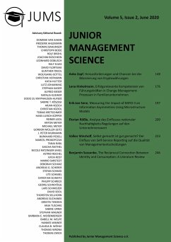 Junior Management Science, Volume 5, Issue 2, June 2020 - Junior Management Science e.V.