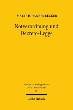 Notverordnung und Decreto-Legge - Becker, Malte Johannes