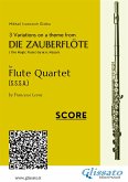 Score: 3 Variations on a theme from "Die Zauberflöte" - Flute Quartet (fixed-layout eBook, ePUB)