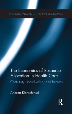 The Economics of Resource Allocation in Health Care - Klonschinski, Andrea