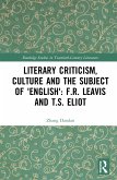 Literary Criticism, Culture and the Subject of 'English'