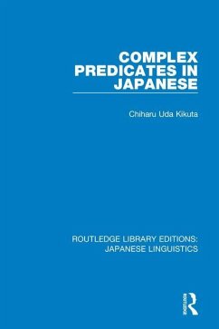 Complex Predicates in Japanese - Kikuta, Chiharu Uda