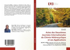 Cover Actes des Deuxièmes Journées Internationales de Chimie Hétérocyclique et ses Applications