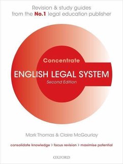 English Legal System Concentrate - Thomas, Mark (Senior Lecturer, Nottingham Trent University); McGourlay, Claire (Professor of Law, the University of Manchester)