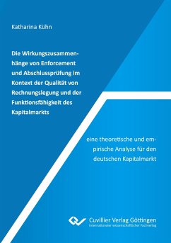 Die Wirkungszusammenhänge von Enforcement und Abschlussprüfung im Kontext der Qualität von Rechnungslegung und der Funktionsfähigkeit des Kapitalmarkts ¿ eine theoretische und empirische Analyse für den deutschen Kapitalmarkt - Kühn, Katharina