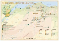 Whisky Distilleries Speyside - Tasting Map - Hirst, Rüdiger Jörg