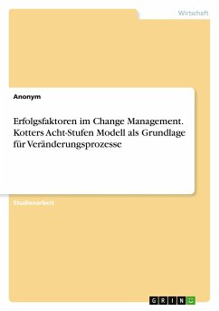 Erfolgsfaktoren im Change Management. Kotters Acht-Stufen Modell als Grundlage für Veränderungsprozesse