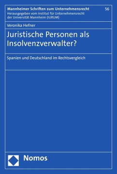 Juristische Personen als Insolvenzverwalter? (eBook, PDF) - Hefner, Veronika