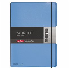 Herlitz Notizheft flex A4 2x40 Blatt Lineatur 27+28, blau