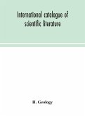 International catalogue of scientific literature H.Geology