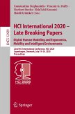HCI International 2020 ¿ Late Breaking Papers: Digital Human Modeling and Ergonomics, Mobility and Intelligent Environments