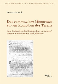 Das commentum Monacense zu den Komödien des Terenz (eBook, PDF) - Schorsch, Franz