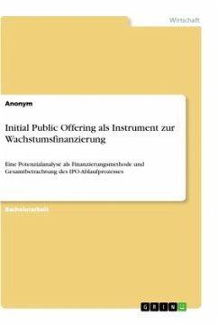 Initial Public Offering als Instrument zur Wachstumsfinanzierung - Anonym