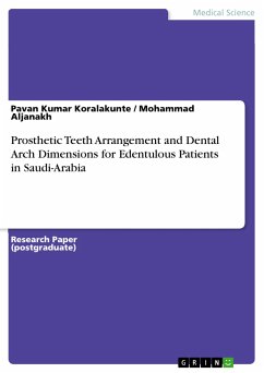 Prosthetic Teeth Arrangement and Dental Arch Dimensions for Edentulous Patients in Saudi-Arabia (eBook, PDF)