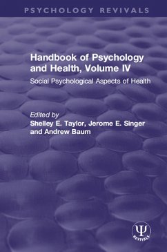 Cover Handbook of Psychology and Health, Volume IV (eBook, PDF)