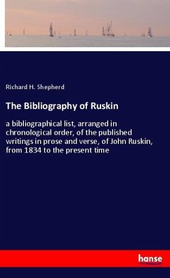 Cover The Bibliography of Ruskin