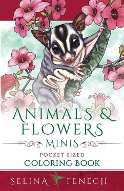 Animals and Flowers Minis - Pocket Sized Coloring Book - Fenech, Selina