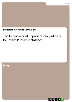 The Importance of Representative Judiciary to Ensure Public Confidence (eBook, PDF) - Suchi, Suchana Chowdhury