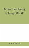 Richmond County directory for the years 1916-1917