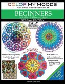 Color My Moods Coloring Books for Adults, Mandalas Day and Night for BEGINNERS / Double Size