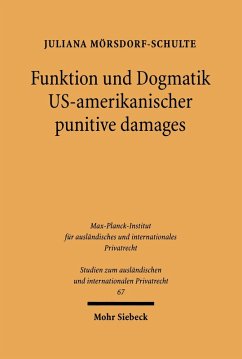 Cover Funktion und Dogmatik US-amerikanischer punitive damages (eBook, PDF)